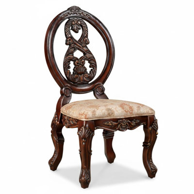 Ensemble de 2 chaises d'appoint en tissu brun cerise / brun clair Kenzo