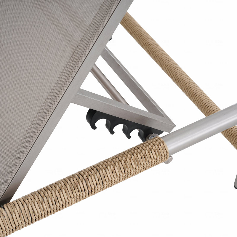Ensemble de 2 chaises longues d'extérieur, aluminium