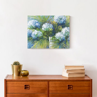 Lilas bleus sur toile