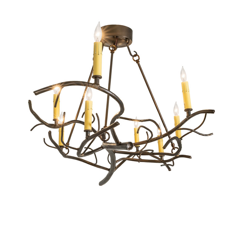Lustre oblong 60 lumières de 60 po Long Winter Solstice