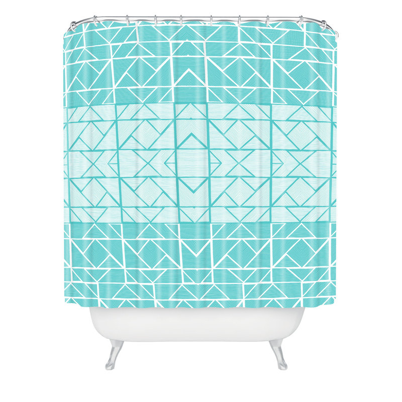 Rideau de douche simple bleu gneural shifting