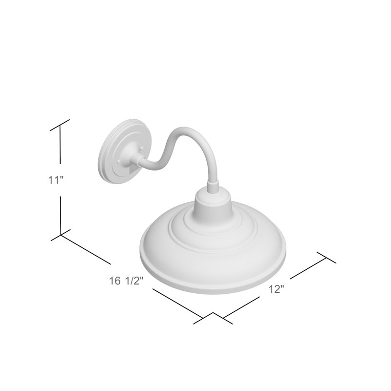 Luminaire de grange d'extérieur câblé à 1 ampoule H 11 po Little Neck, Bronze huilé