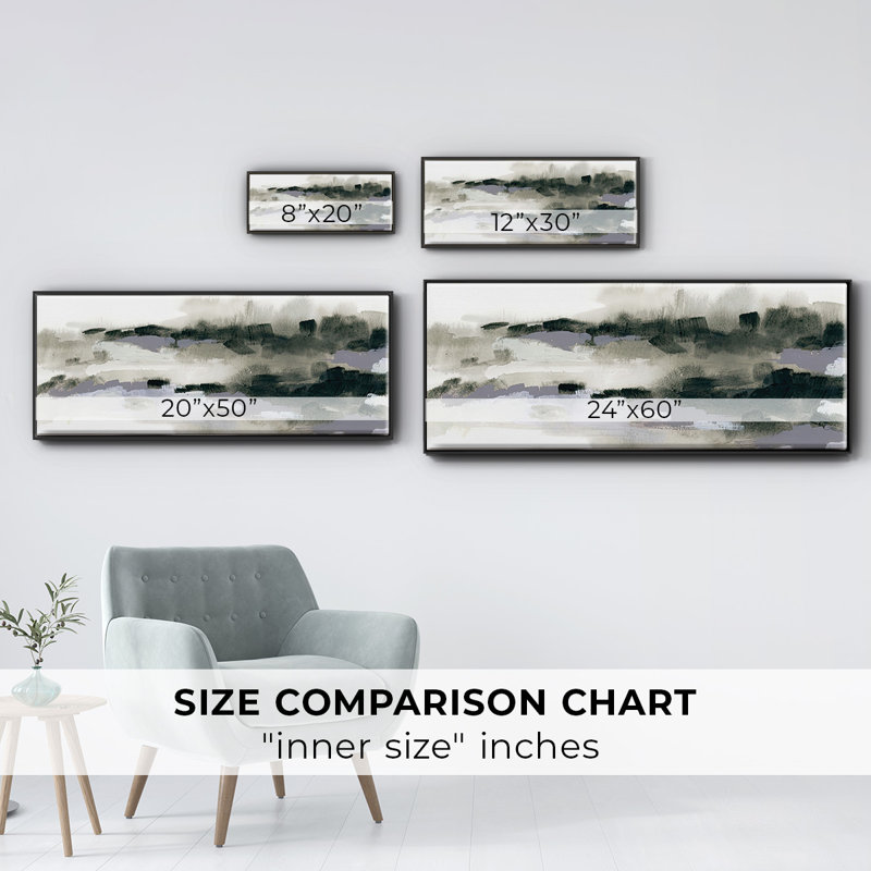 Abstract  March VI- Framed Canvas, 24" H x 60" W