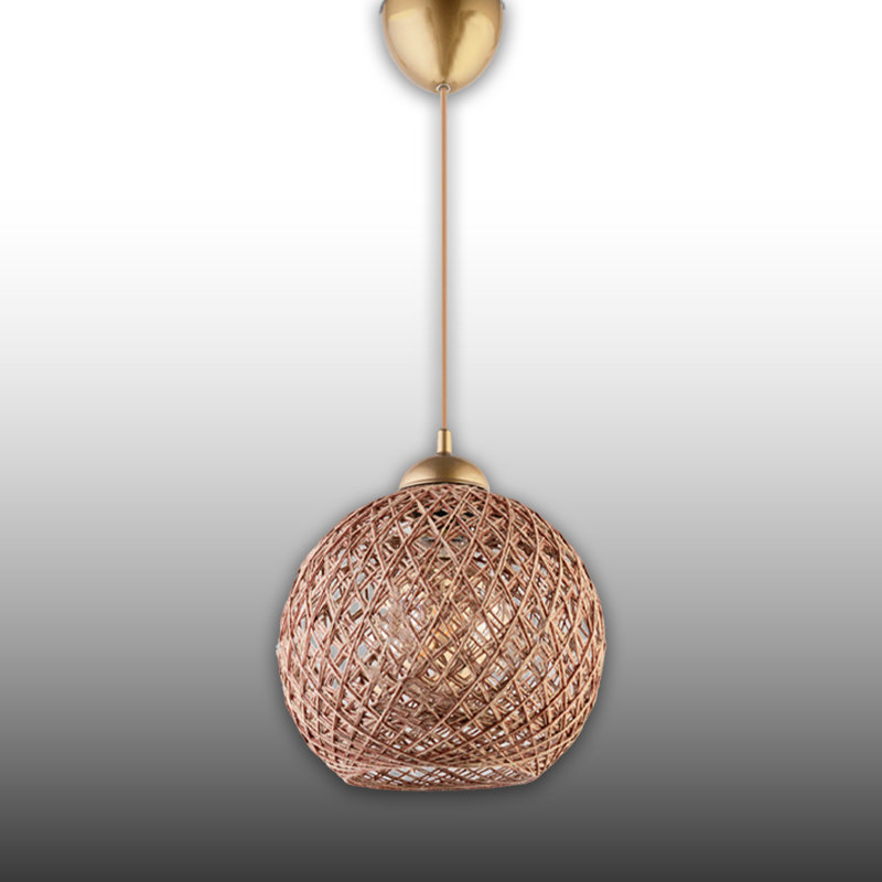Luminaire suspendu simple avec capuchon en coton