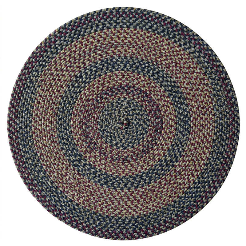 Tapis d'intérieur réversible et multicolore en nylon tressé, polyester et laine Walnut Cove