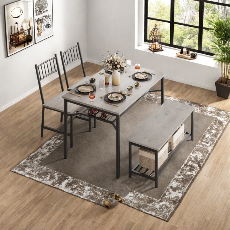 4 - Person Dining Set, Grey