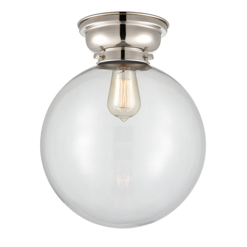 Plafonnier encastré 1 lampe 12 po Alstrom, Transparent, DEL, Nickel satiné brossé