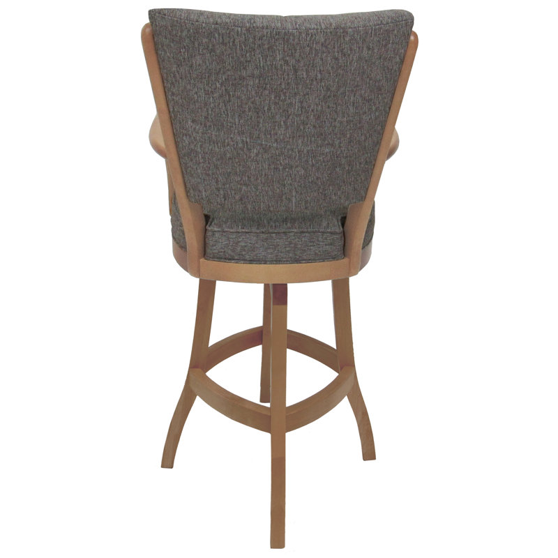 Mojave Gray & Honey 26'' Swivel Counter Stool in Weathered Steel