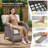 Fiorillo 6-Piece Outdoor Wicker Patio Conversation Set With Square Fire Pit Table And Lounge Chairs-367681488