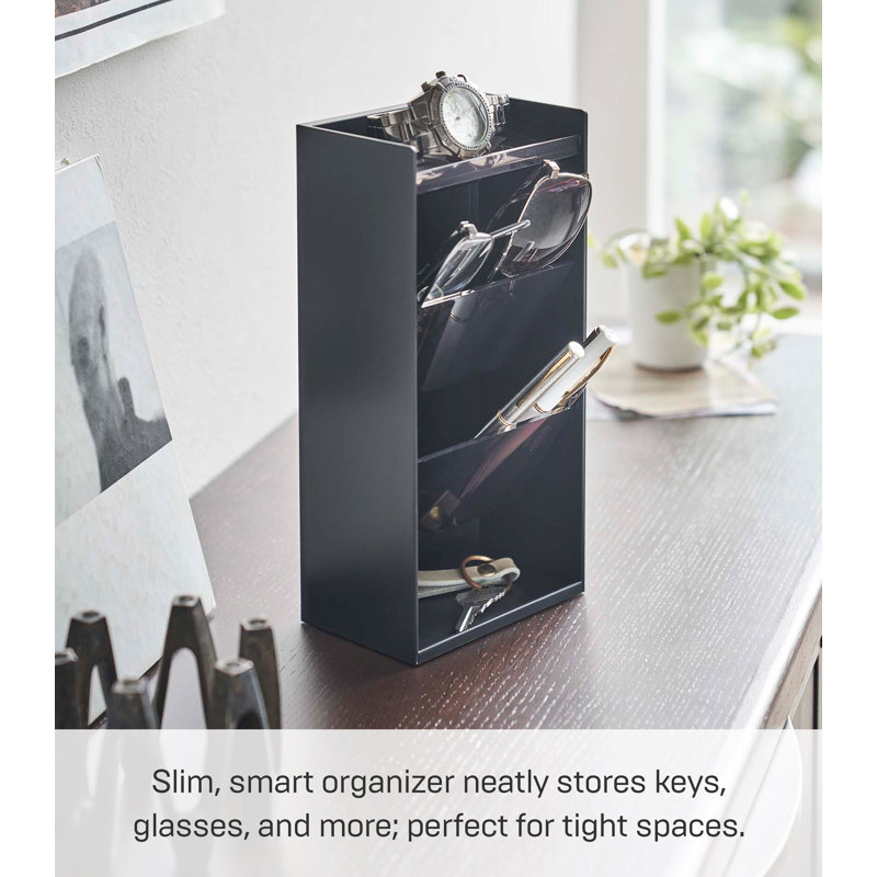 Black Adjustable Plastic Jewelry and Accessory Organizer