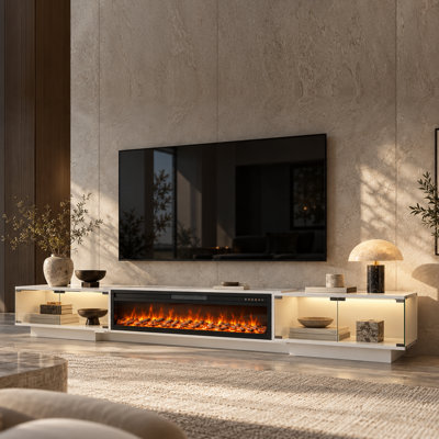 TV Stand Fireplace for TVs up to 88" Fireplace