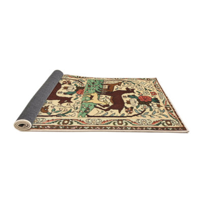 Beige/brun/vert/Tapis décoratif