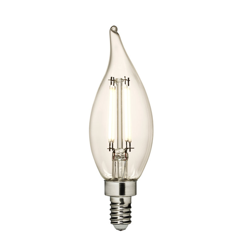 Visual Comfort & Co. LED Flame Tip 4W E12 Candelabra base Clear Edison Style light bulb, 2700 Kelvins