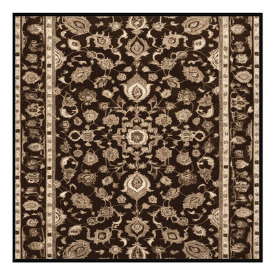 Machine Washable Tabriz Black Area Rug
