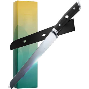 JoyJolt 8-in Slicing Knife High Carbon Steel Kitchen Knife