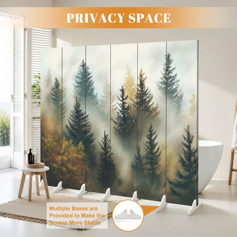 Paravent 6 panneaux paravent Royal Forest, 6, H 71 po x l 96 po x P 1 po