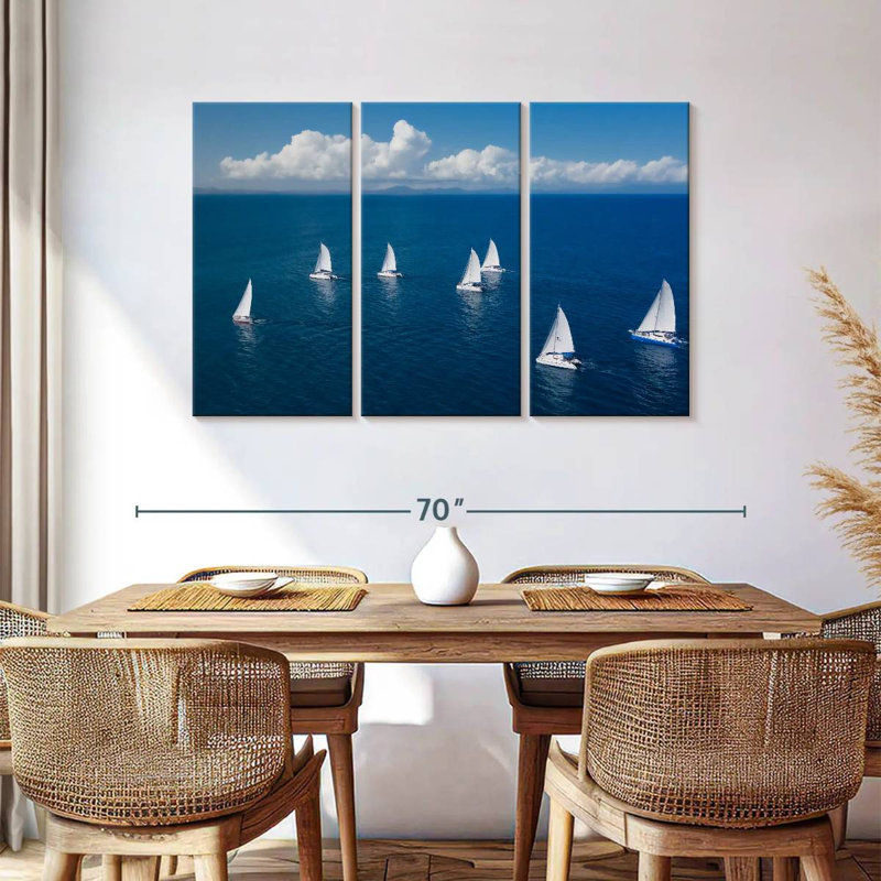 Mehar Boats On Madagascar Sea, 36" H x 57" W