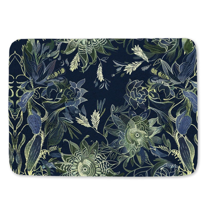 Avienne Microfiber / Microsuede Non-Slip Bath Mat, 21" W x 34" L