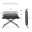 Table de patio pliante en plastique noir à hauteur réglable
