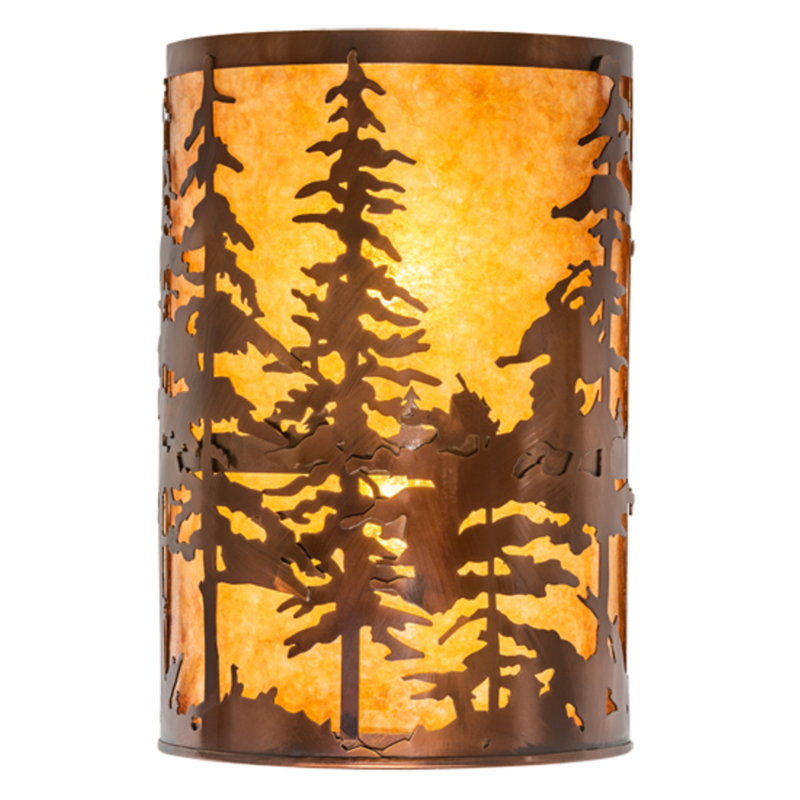 Tall Pines 2 - Light Flush Mounted Sconce, Amber Mica
