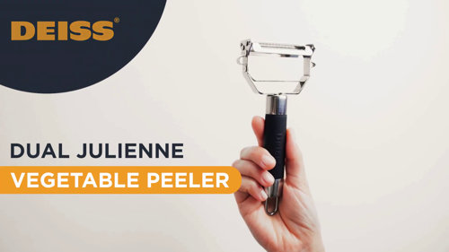 Deiss PRO Dual Julienne Peeler & Vegetable Peeler - Amazing Tool for Making  Delicious Salads & Reviews