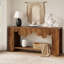 Console de style champêtre de 160 cm avec tablette de rangement, table d'entrée et table basse personnalisable-208968729
