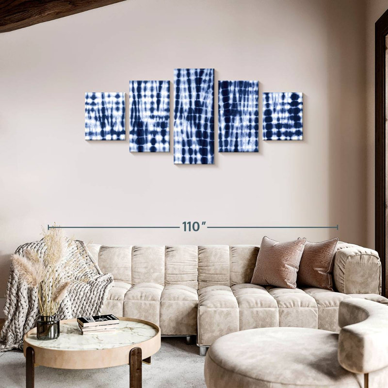 Tie-Dye Gleaves, 36" H x 80" W