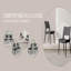 Ensemble de 2 chaises de salle à manger, chaises de salle à manger en cuir synthétique gris minimaliste, dossier confortable, support de pieds en métal