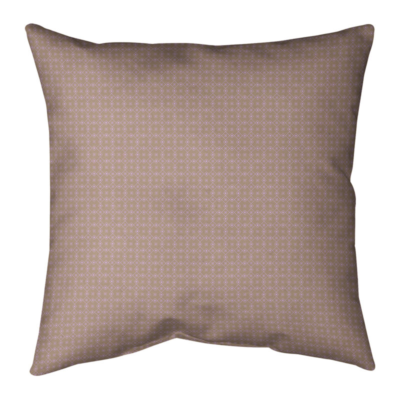Housse de coussin Katelyn Elizabeth, 14 po x 14 po, Polyester / Bourre en polyester, Brun / Mauve