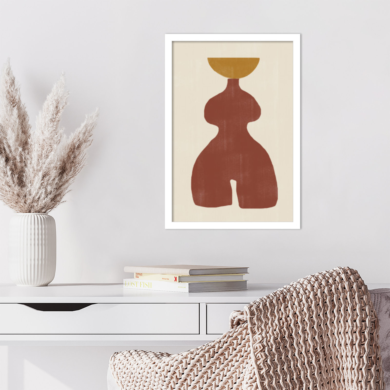 Rockingham "Vase No. 11" Print, White, 21" H x 15" W