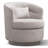 29" Wide Classic Soft Upholstered Swivel Barrel Chair With Lumbar Pillow-180215590
