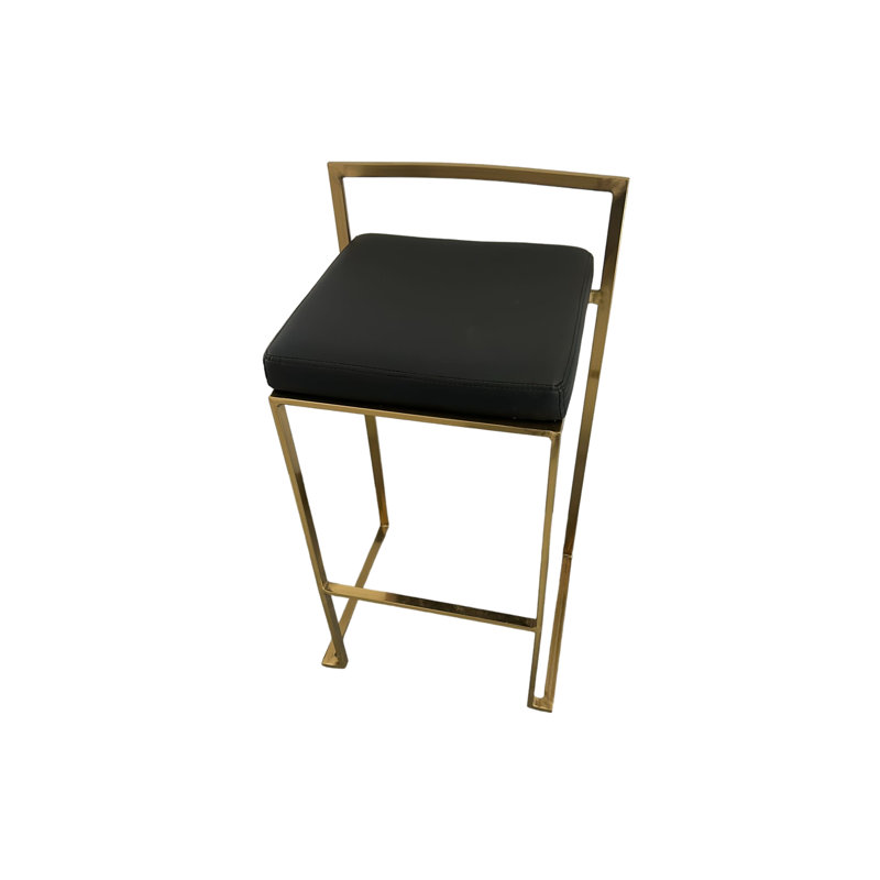 Tabouret de comptoir à tuyaux, Noir