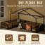Double lit simple en L Montessori, structure en métal avec clôtures cloisonnées, lit de plancher de style maison pour 2 enfants, sans lattes, noir-379274434