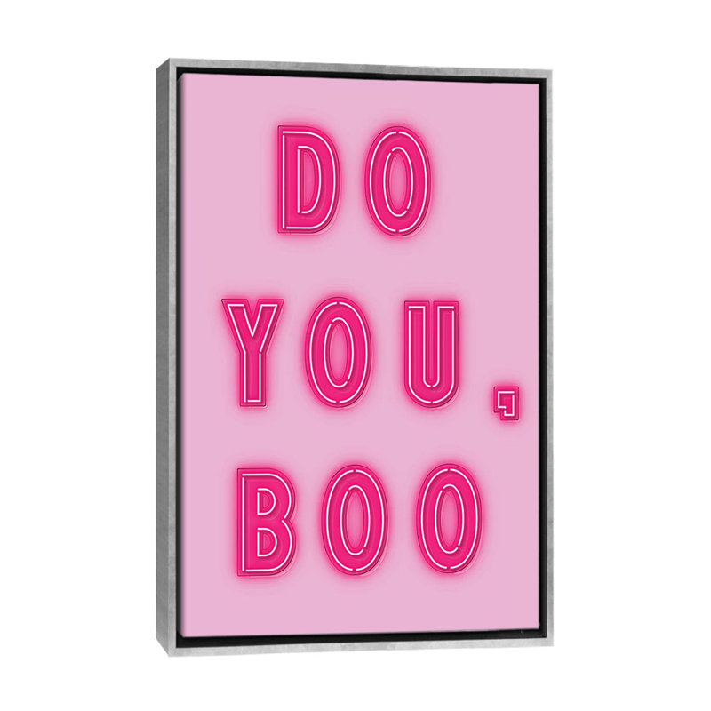 Imprimé « do you Boo » par Nikki chu, H 26 po x l 18 po x P 1,5 po, Encadrement argenté