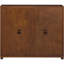 Buffet Mid-Century Noyer étroit, crédence 2 portes