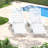 Durable Hdpe Patio Chaise Lounges, White Adjustable Modern Design For Outdoor Pools
