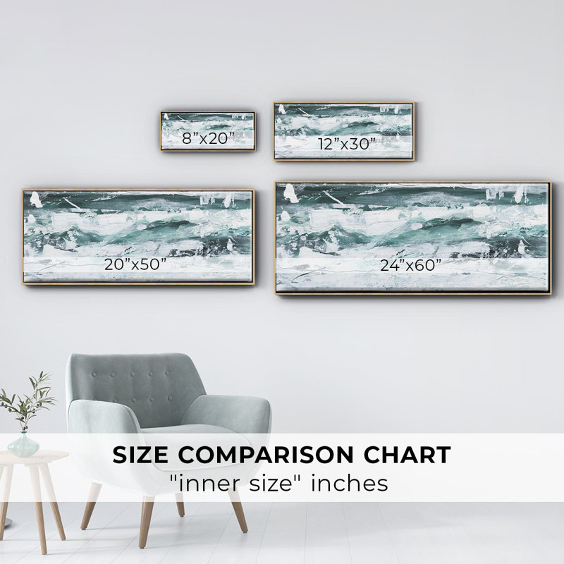 Misty Waves II- Framed Canvas