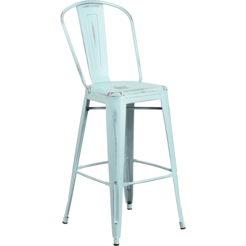 Tabouret de bar Iddings, Bleu-vert vieilli, 1, Tabouret de bar (siège d'une hauteur de 30 po)