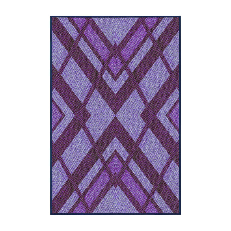 Tapis de zone mauve à motifs, Rectangle 5 pi x 7 pi