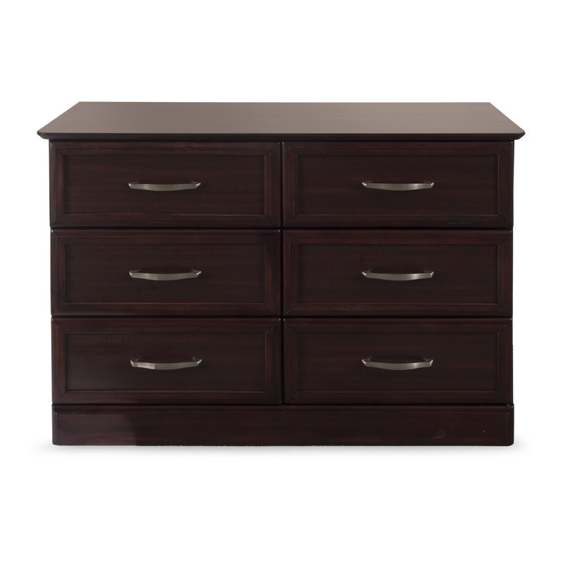 Commode 6 tiroirs l 41 po Aary, Acajou