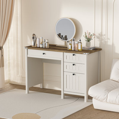 Computer Desk with Built-In Electrical Outlet