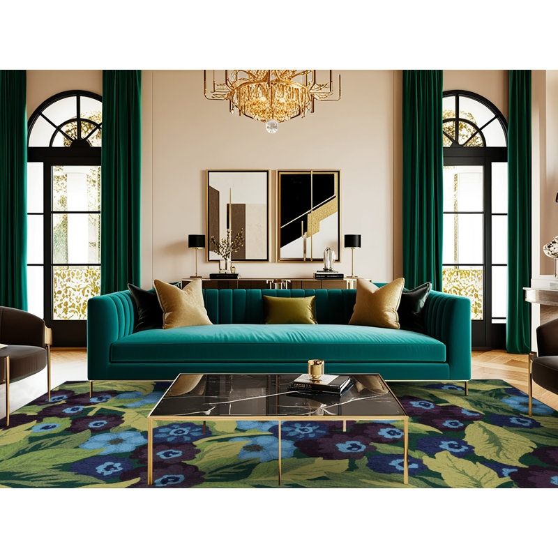  Tapis lavable à la myrtille, Tapis de couloir 2 pi x 4 pi