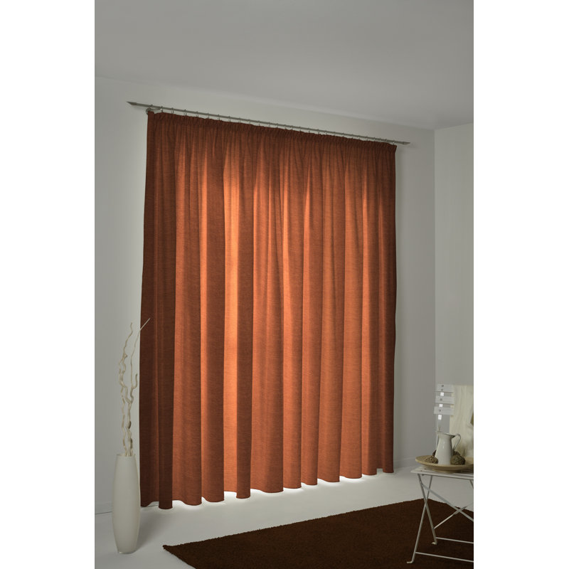 Jaylene Room Darkening Single Curtain Panel, 132 W x 245 D cm, Terra