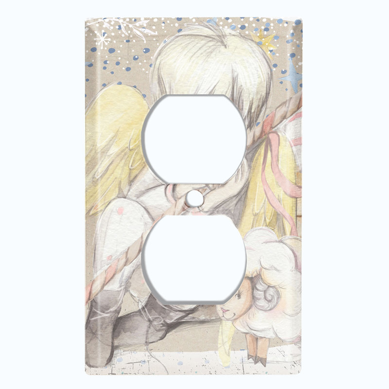 Plaque murale en forme d'ange 1 étoile Angel Wings