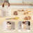 Wooden Play Food Cutting Bread Set, Pretend Play Toy Food for Play Kitchen with Shopping Bag