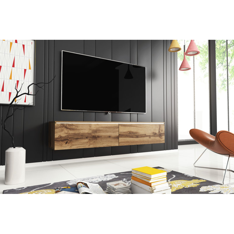 Kiger Floating TV Stand for TVs up to 75", Wotan Oak