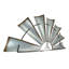 Sculpture murale demi-moulin à vent en métal galvanisé gris avec finition argentée vieillie effet rouille — 120,6 cm L x 61 cm H-1904910936-1904910937