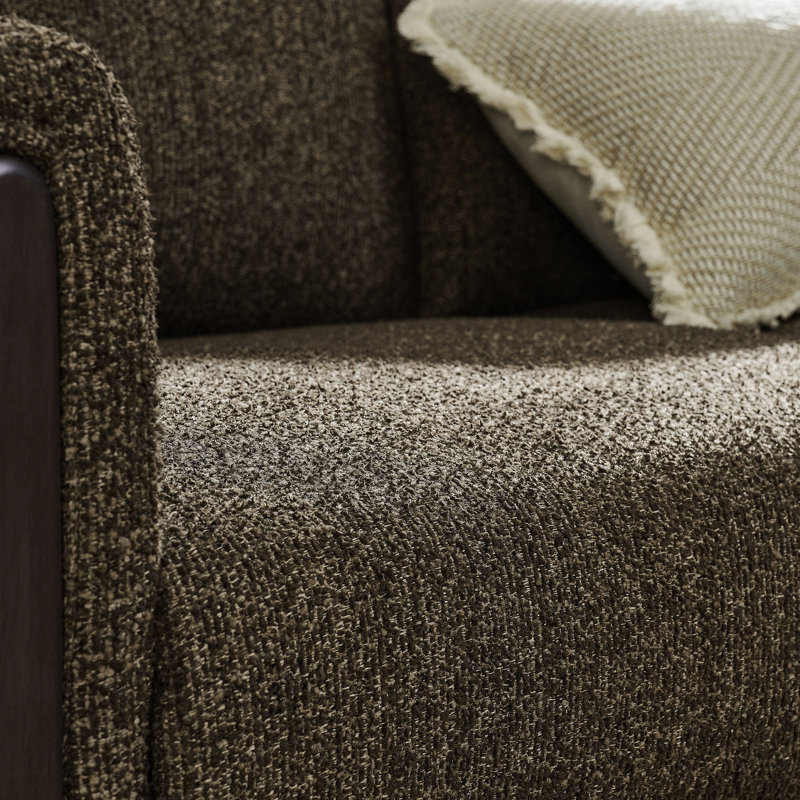 Hawken Boucle Fabric Accent Armchair, Antique Espresso, Antique Espresso