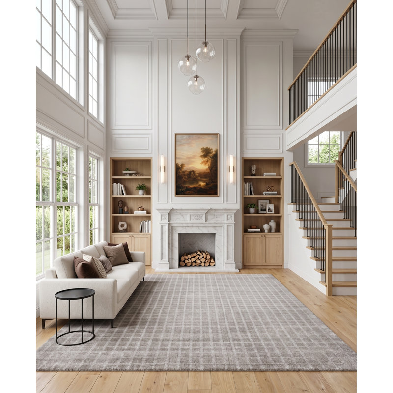 Marut Drop Handmade Wool Geometric Area Rug, Rectangle 5' x 8'