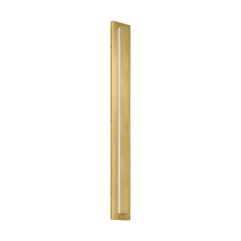Sean Lavin Aspen 1-light LED 48'' outdoor wall sconce light in charcoal finish, Hand Rubbed Antique Brass